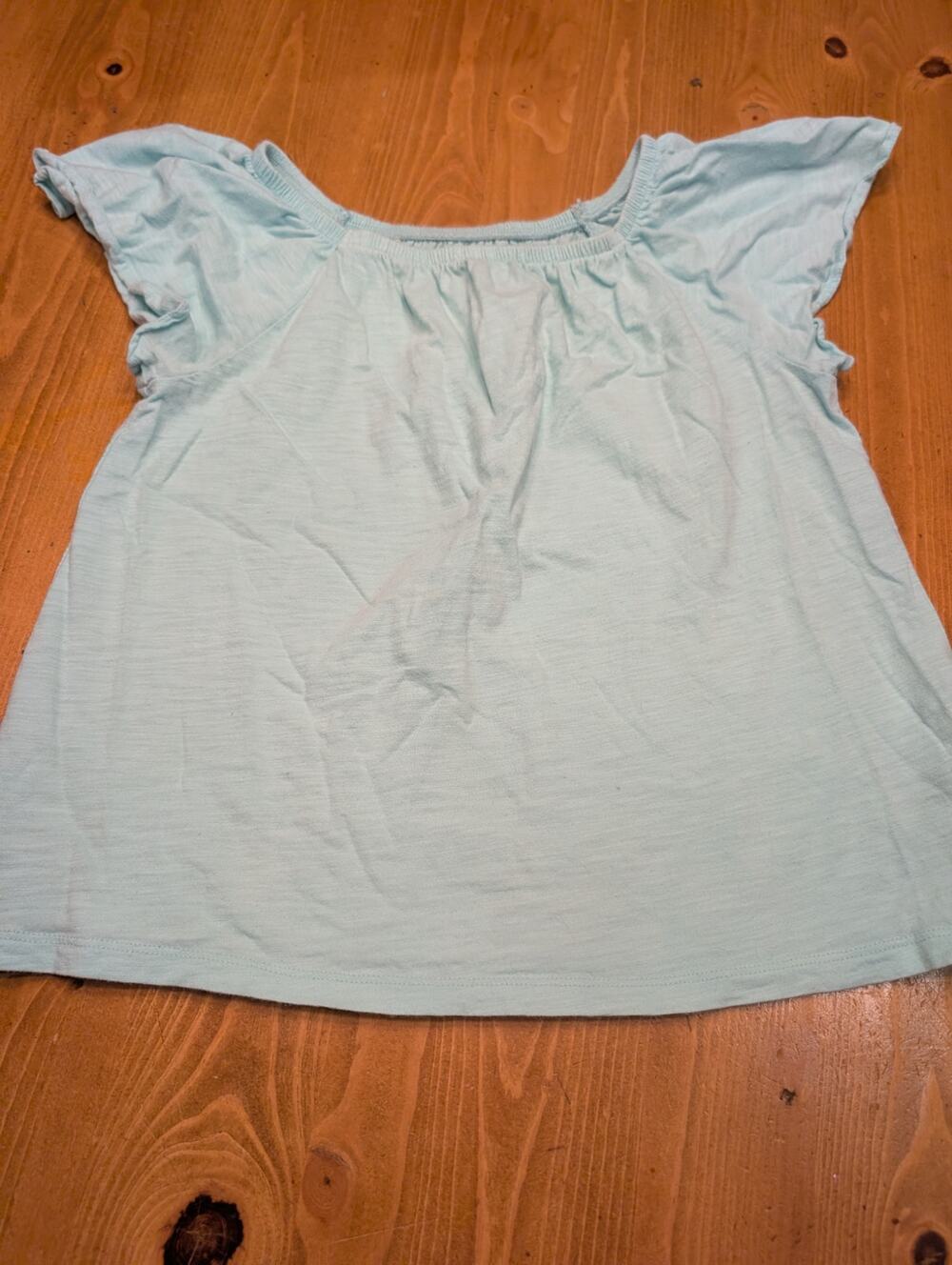 Gap Kids Flutter Sleeve T-Shirt, Girl's XL 12, Aqua, EGU